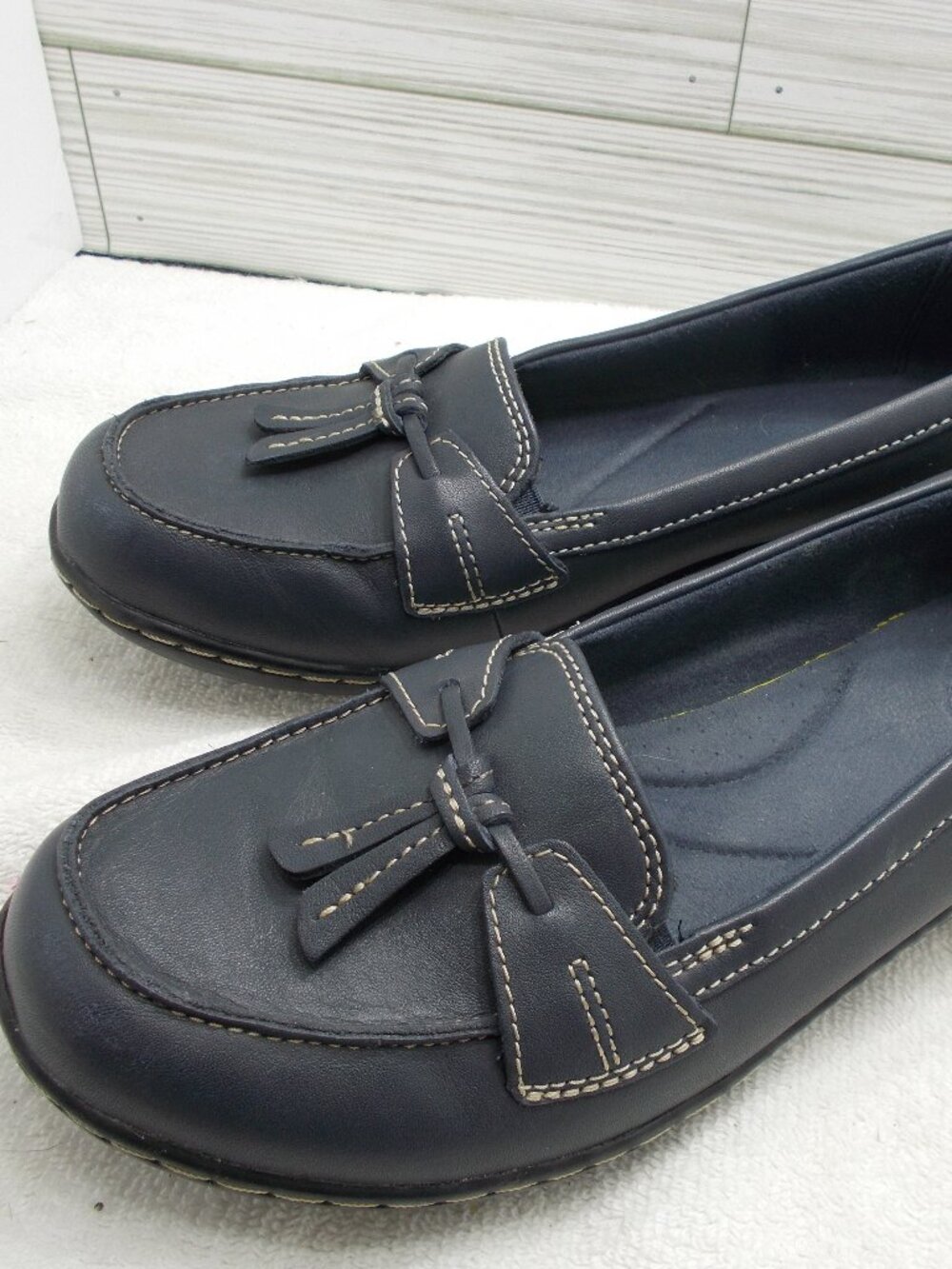 Clarks Ashland Bubble Women's 9 Leather Slip On Shoes